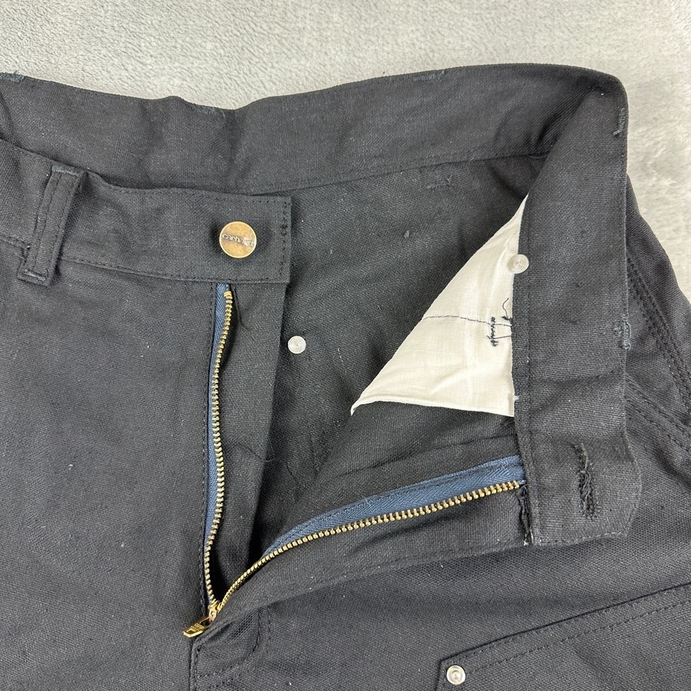 Carhartt Rework Double Knee Black Shorts Men's Size 34 W REFER TO MEASUREMENTS - Picture 5 of 15
